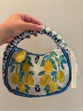 Viral Lemon Beaded Mini Handbag - FIRM PRICE